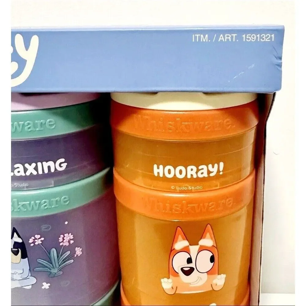 3-pk BLUEY Whiskware Kids Snack Containers BPA & Phthalate-free Dishwasher Safe